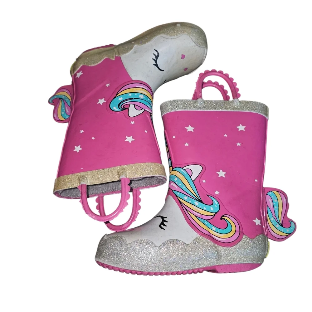 Western Chief Pink Unicorn Rain Boots